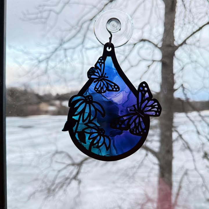 Butterfly Teardrop Suncatcher