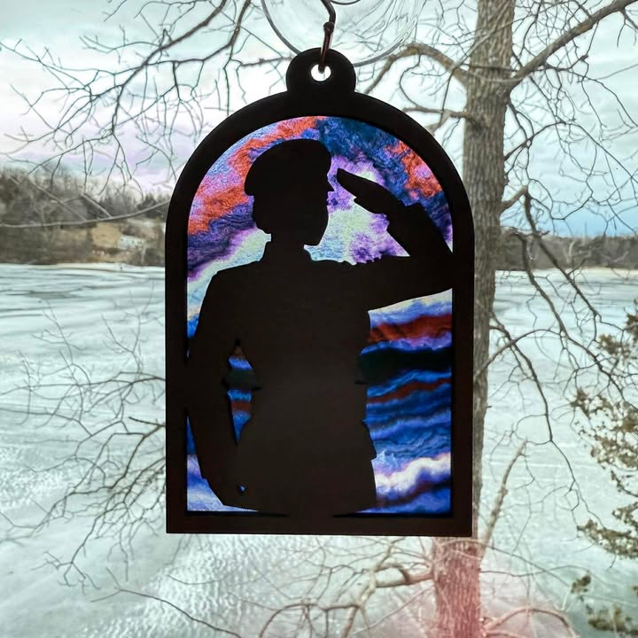 Female Solider Suncatcher