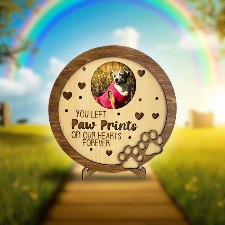 You left Paw Prints Picture Frame