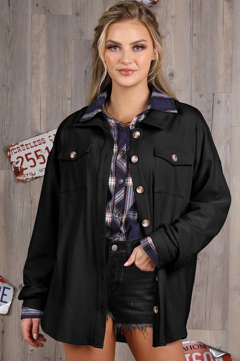 CWOJA701_SOFT AND WARM OVERSHIRTS BUTTON DOWN JACKET