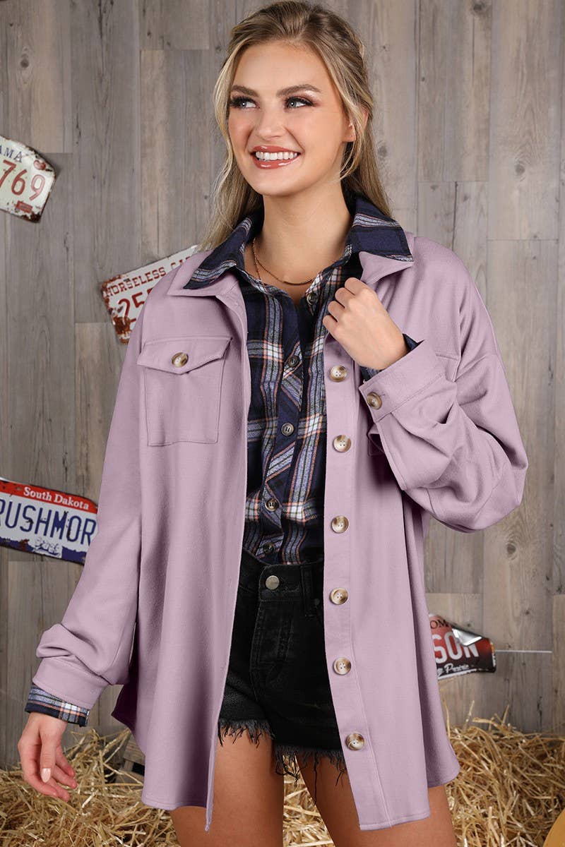 CWOJA701_SOFT AND WARM OVERSHIRTS BUTTON DOWN JACKET