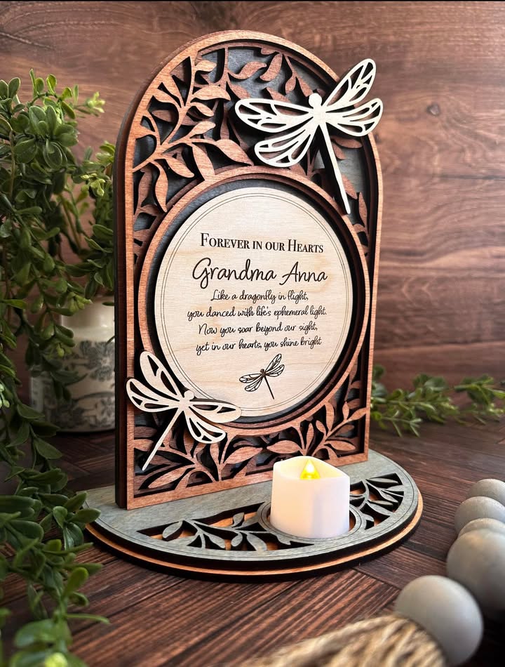 Dragonfly with  Candle Memorial