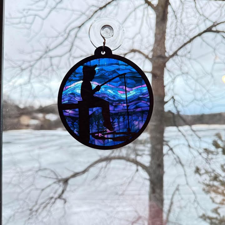 Boy Fishing Suncatcher