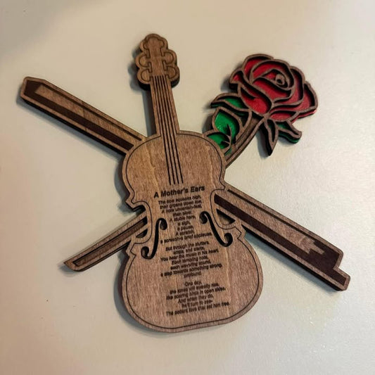 Personalized Violin Rose