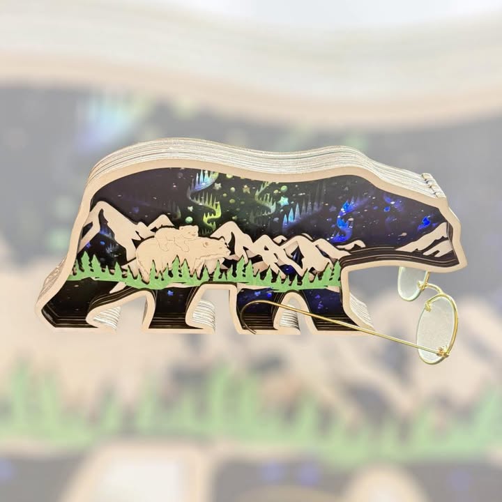 Lighted Layered Bear