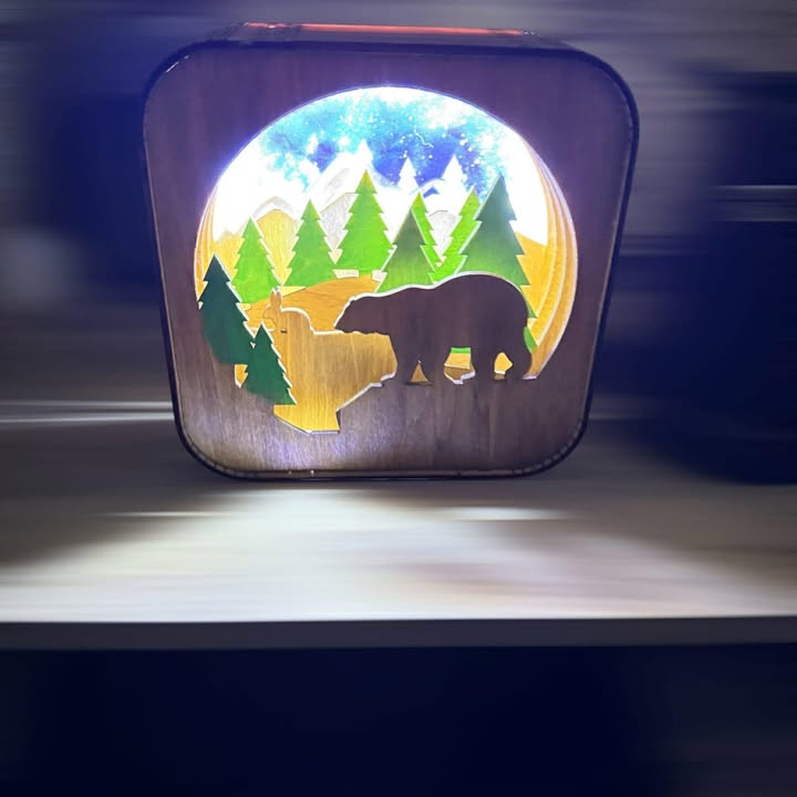 Lighted Layered Bear