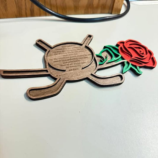 Personalized Hockey Rose