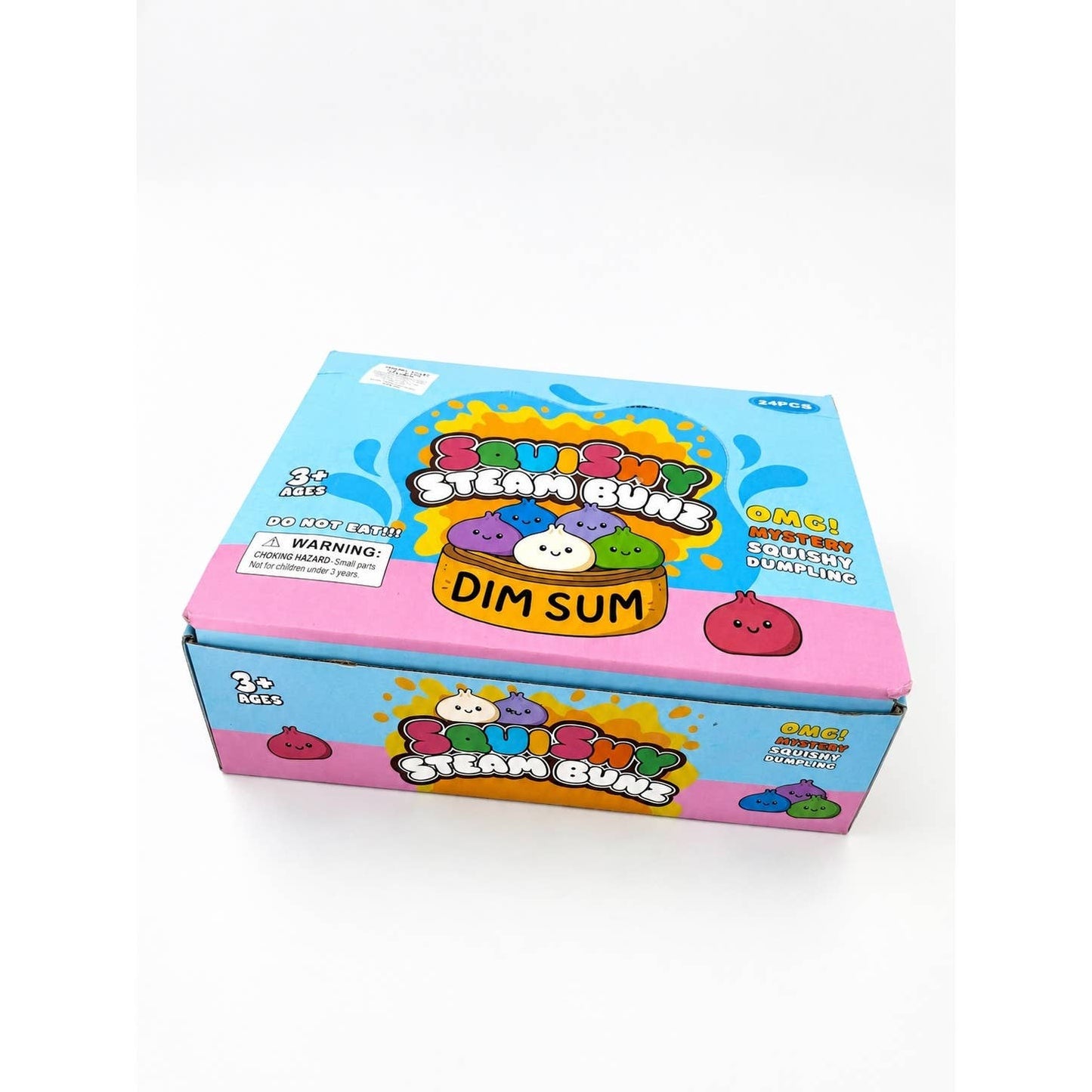 24pcs Mini Glittered Dumpling Squishy with Steamer