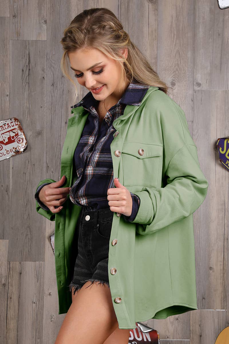 CWOJA701_SOFT AND WARM OVERSHIRTS BUTTON DOWN JACKET